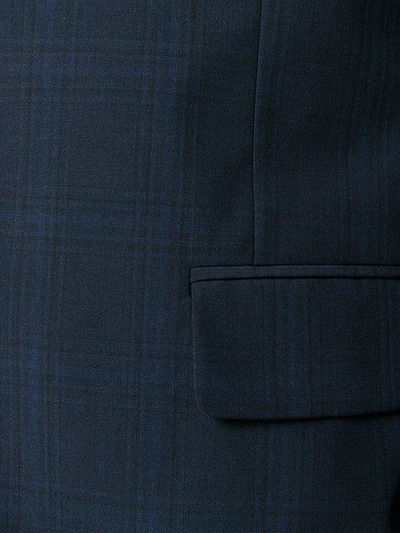 Shop Prada Checked Two Piece Suit - Blue