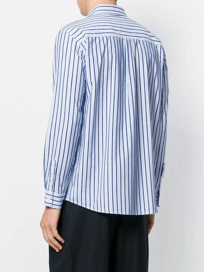 Shop Henrik Vibskov Pillow Striped Shirt - Blue