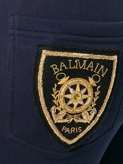 Shop Balmain Jogginghose Mit Schmaler Passform In Blue