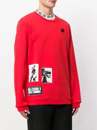 Shop Damir Doma X Lotto Graphic Patch Sweatshirt - Red