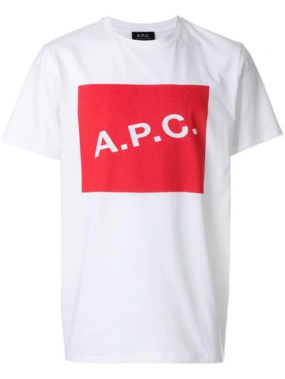Shop Apc Logo Print T In White