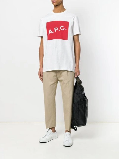 Shop Apc Logo Print T In White