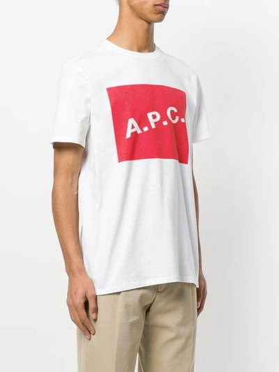 Shop Apc Logo Print T In White