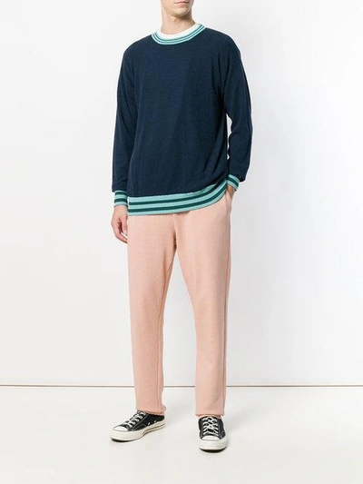 Shop Common Wild Crew Neck Jumper - Blue