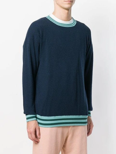 Shop Common Wild Crew Neck Jumper - Blue