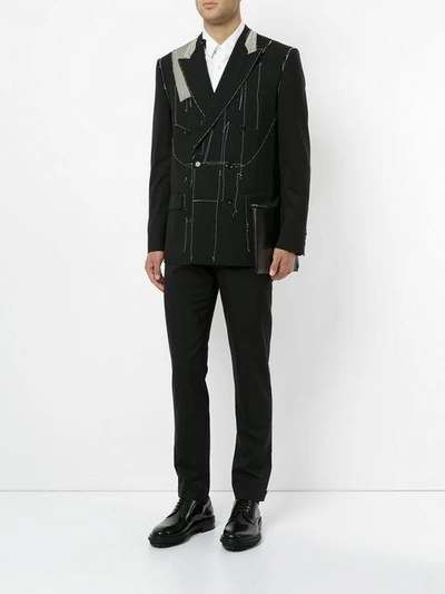 Shop Consistence Raw Stitch Blazer - Black