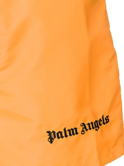 Shop Palm Angels Classic Design Beachwear In Yellow