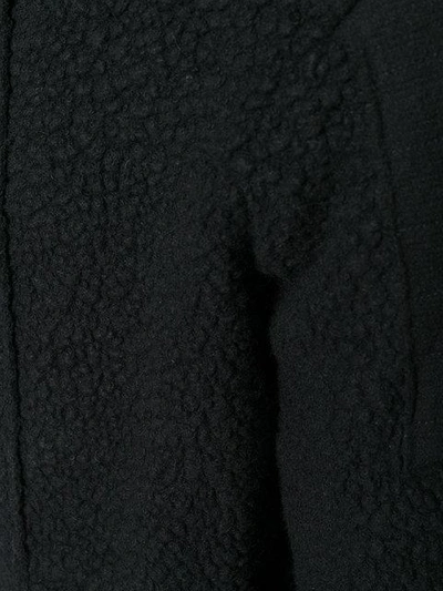 Shop Balmain Zip-up Patch Detail Hoodie In Black