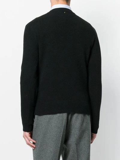 Shop Valentino Jamie Reid Patch Appliqué Sweater In Black