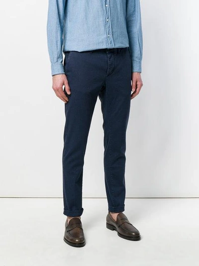Shop Al Duca D'aosta Straight Leg Trousers In Blue