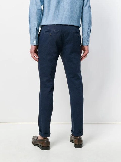 Shop Al Duca D'aosta Straight Leg Trousers In Blue