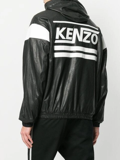 Shop Kenzo Hooded Jacket - Black