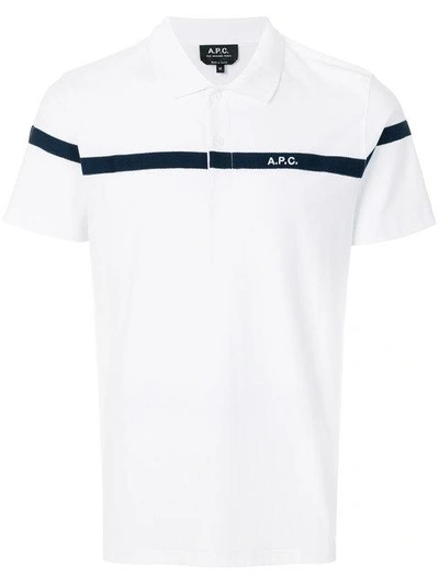 Shop Apc Front Logo Polo Shirt