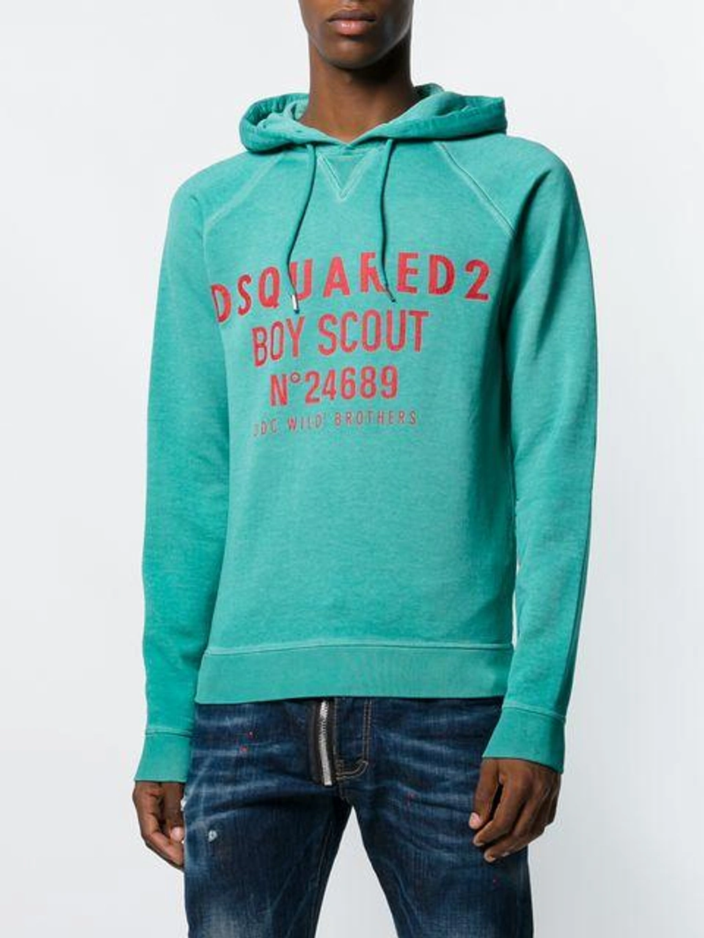 Dsquared2 Boy Scout Printed Hoodie Green ModeSens