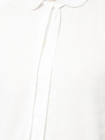 Shop A New Cross Neck Tie Detail Shirt In White