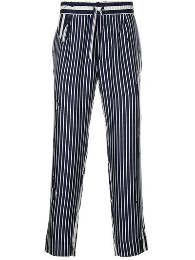 Shop Haider Ackermann Brucite Striped Trousers In Blue