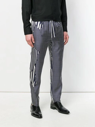 Shop Haider Ackermann Brucite Striped Trousers In Blue