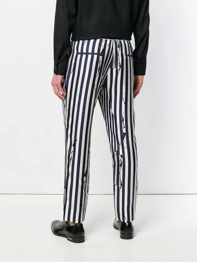 Shop Haider Ackermann Brucite Striped Trousers In Blue