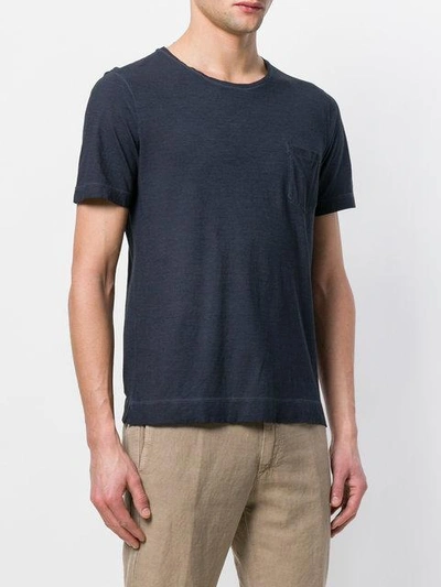 Shop Massimo Alba Patch Pocket T-shirt In Blue