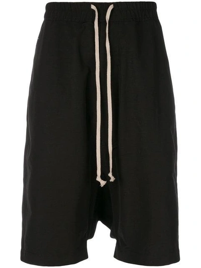 Shop Rick Owens Drkshdw Minimalist Style Shorts - Black