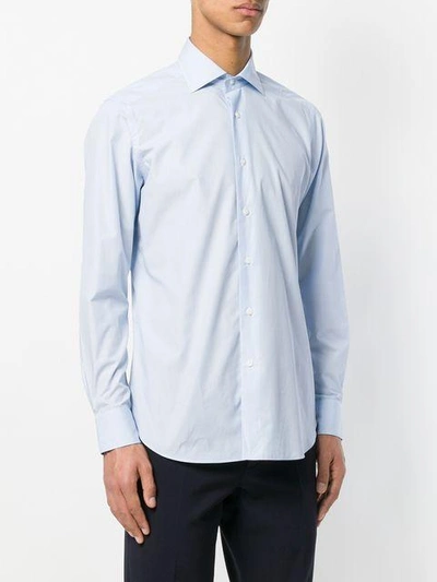 Shop Bagutta Plain Shirt  In Blue