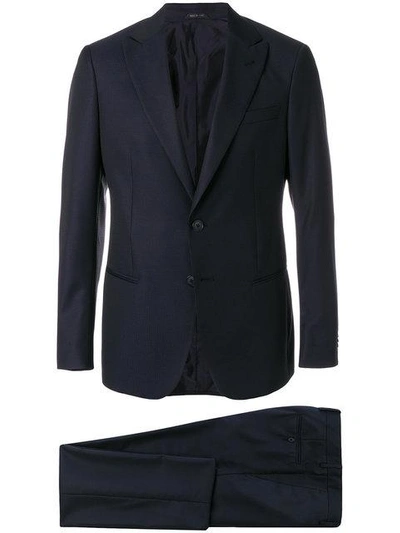 Shop Giorgio Armani Two Piece Suit  In Blue