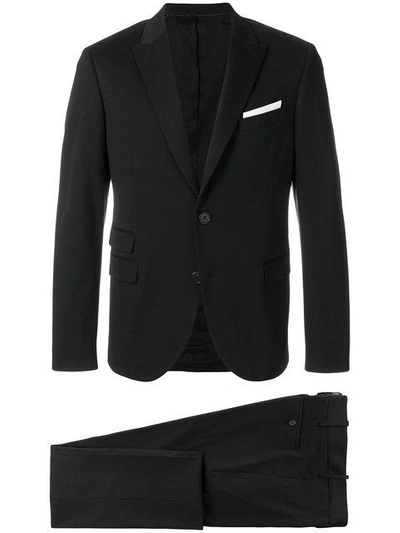 Shop Neil Barrett Two Piece Formal Suit In Black