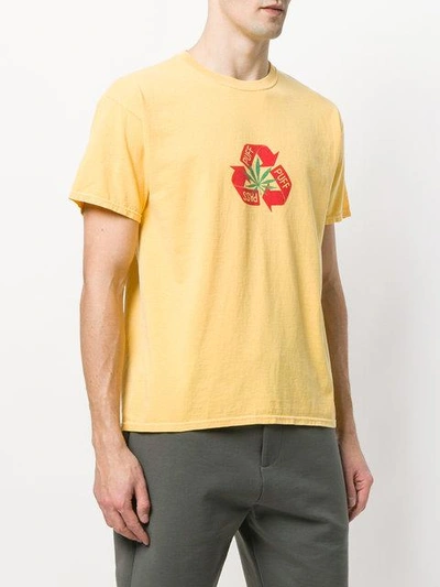 Shop Adaptation Oversized Slogan T-shirt - Yellow