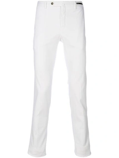 Shop Pt01 Super Slim Chino Trousers - White