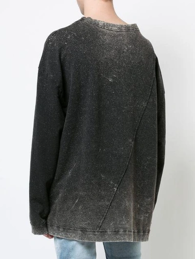 Shop Nostra Santissima Distressed Sweatshirt In Grey