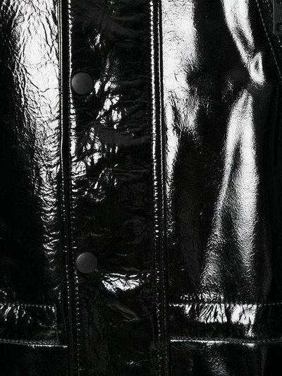 Shop Ami Alexandre Mattiussi Bonded Vinyl Jacket In Noir 001