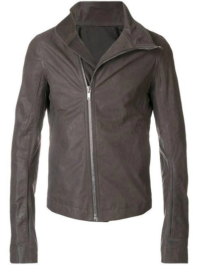Shop Rick Owens Mollino Leather Biker Jacket