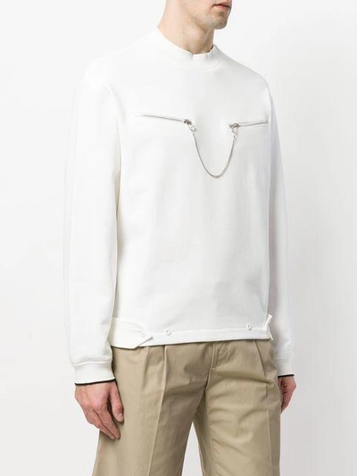 Shop Oamc Zip Chain Sweatshirt