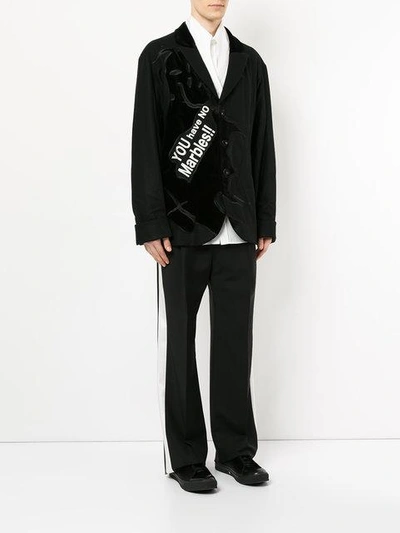 Shop Yohji Yamamoto I-gore Patch Detail Jacket In Black