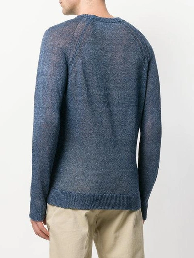 Shop Al Duca D'aosta Crew Neck Jumper In Blue