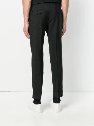Shop Prada Pleated Tailored Trousers - Black