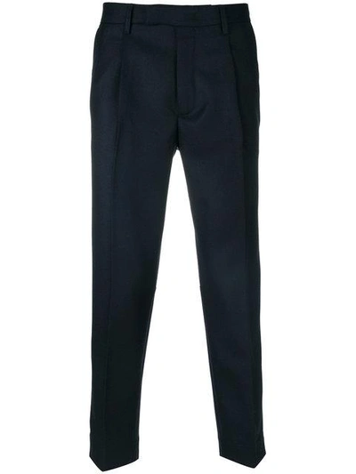 Shop Moncler Classic Tailored Trousers In Blue