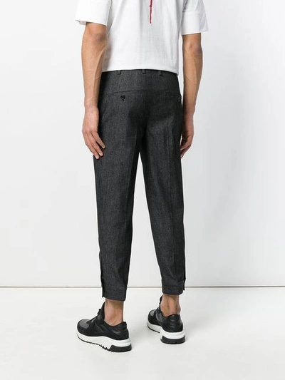 Shop Neil Barrett Cropped Tailored Trousers
