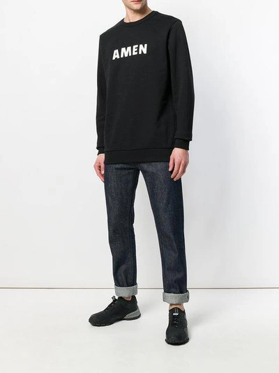 Shop Amen Logoed Jumper - Black
