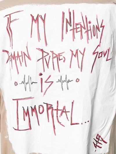 Faith Connexion Oversized Hooded Tag T-shirt In Neutrals