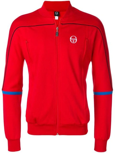 Shop Sergio Tacchini Logo Zipped Sweatshirt