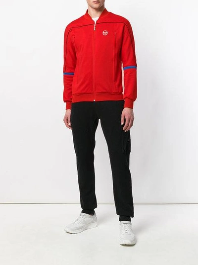 Shop Sergio Tacchini Logo Zipped Sweatshirt