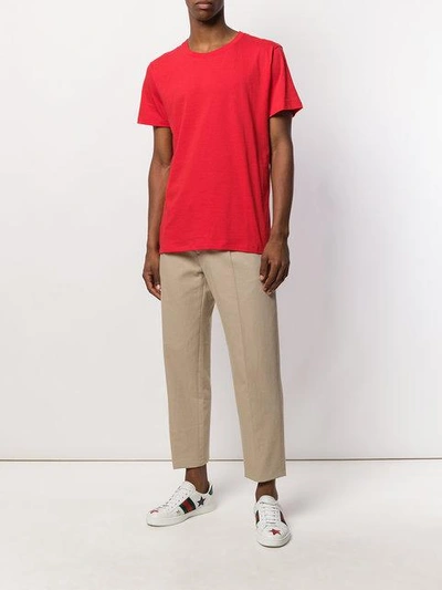 Shop Gucci Logo Print T-shirt In Red