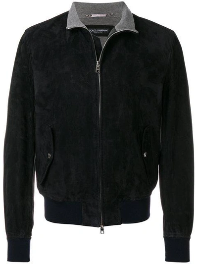 Shop Dolce & Gabbana Zipped Jacket In Blue