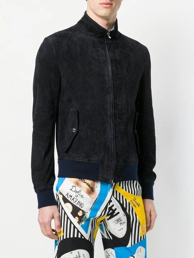 Shop Dolce & Gabbana Zipped Jacket In Blue