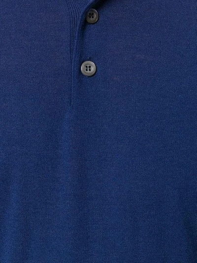 Shop Prada Long Sleeve Polo Shirt