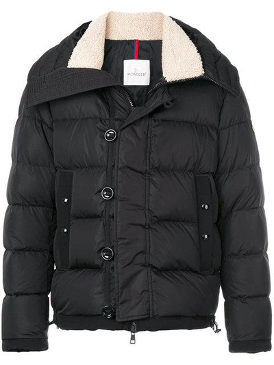 Moncler Pyrenees Faux Shearling-trimmed Quilted Nylon Hooded Down Jacket In  Black | ModeSens