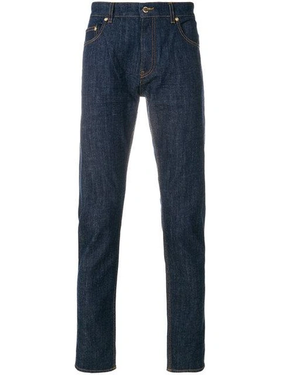 Shop Love Moschino Straight Leg Jeans - Blue