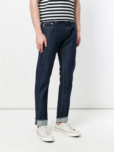 Shop Love Moschino Straight Leg Jeans - Blue