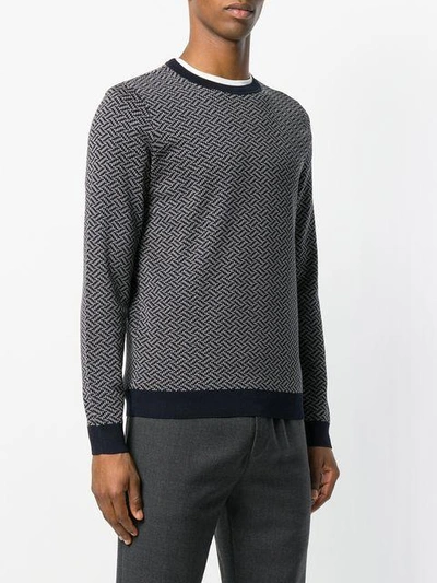 Shop Giorgio Armani Embroidered Fitted Sweater